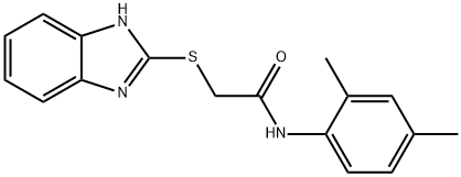 2-(1H-benzimidazol-2-ylsulfanyl)-N-(2,4-dimethylphenyl)acetamide Struktur