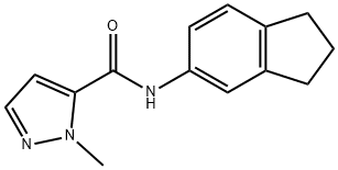 N-(2,3-dihydro-1H-inden-5-yl)-2-methylpyrazole-3-carboxamide Struktur