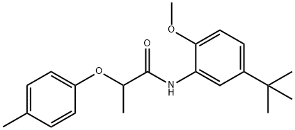 N-(5-tert-butyl-2-methoxyphenyl)-2-(4-methylphenoxy)propanamide Struktur