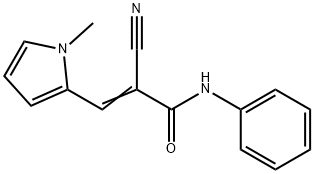 (E)-2-cyano-3-(1-methylpyrrol-2-yl)-N-phenylprop-2-enamide Struktur