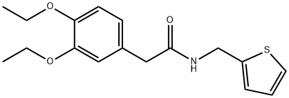 2-(3,4-diethoxyphenyl)-N-(thiophen-2-ylmethyl)acetamide Struktur