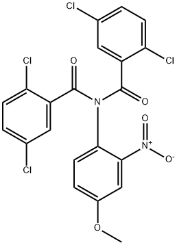 2,5-dichloro-N-(2,5-dichlorobenzoyl)-N-(4-methoxy-2-nitrophenyl)benzamide Struktur