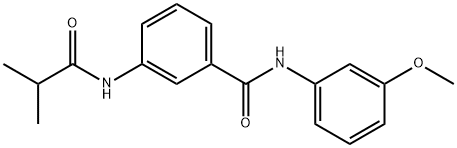 N-(3-methoxyphenyl)-3-(2-methylpropanoylamino)benzamide Struktur