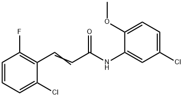 (E)-3-(2-chloro-6-fluorophenyl)-N-(5-chloro-2-methoxyphenyl)prop-2-enamide Struktur