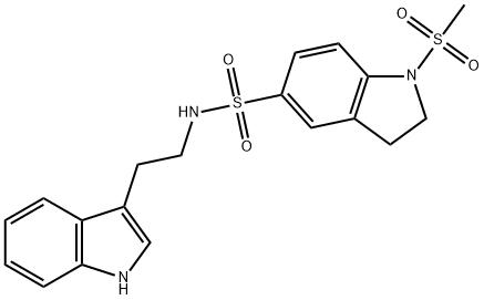 N-[2-(1H-indol-3-yl)ethyl]-1-methylsulfonyl-2,3-dihydroindole-5-sulfonamide Struktur