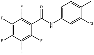 N-(3-chloro-4-methylphenyl)-2,3,4,5,6-pentafluorobenzamide Struktur