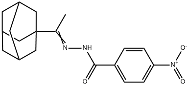 N-[(E)-1-(1-adamantyl)ethylideneamino]-4-nitrobenzamide Struktur