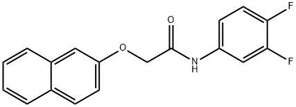 N-(3,4-difluorophenyl)-2-naphthalen-2-yloxyacetamide Struktur