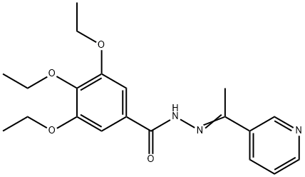 3,4,5-triethoxy-N-[(E)-1-pyridin-3-ylethylideneamino]benzamide Struktur