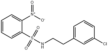 N-[2-(3-chlorophenyl)ethyl]-2-nitrobenzenesulfonamide Struktur