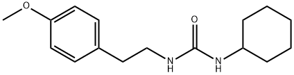 1-cyclohexyl-3-[2-(4-methoxyphenyl)ethyl]urea Struktur