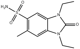 1,3-diethyl-6-methyl-2-oxobenzimidazole-5-sulfonamide Struktur