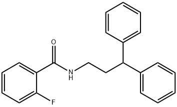 N-(3,3-diphenylpropyl)-2-fluorobenzamide Struktur