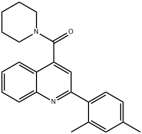 [2-(2,4-dimethylphenyl)quinolin-4-yl]-piperidin-1-ylmethanone Struktur