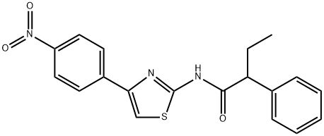 N-[4-(4-nitrophenyl)-1,3-thiazol-2-yl]-2-phenylbutanamide Struktur