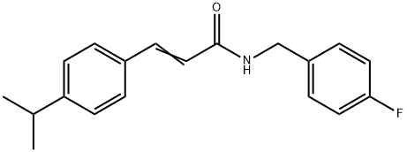 (E)-N-[(4-fluorophenyl)methyl]-3-(4-propan-2-ylphenyl)prop-2-enamide Struktur