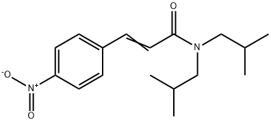 (E)-N,N-bis(2-methylpropyl)-3-(4-nitrophenyl)prop-2-enamide Struktur