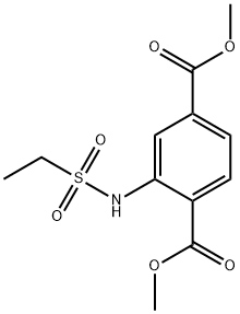 dimethyl 2-(ethylsulfonylamino)benzene-1,4-dicarboxylate Struktur