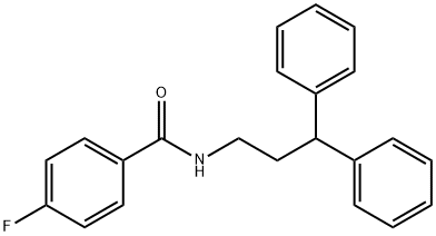 N-(3,3-diphenylpropyl)-4-fluorobenzamide Struktur