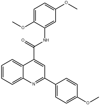 N-(2,5-dimethoxyphenyl)-2-(4-methoxyphenyl)quinoline-4-carboxamide Struktur