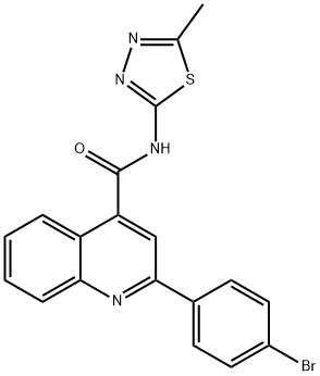 2-(4-bromophenyl)-N-(5-methyl-1,3,4-thiadiazol-2-yl)quinoline-4-carboxamide Struktur