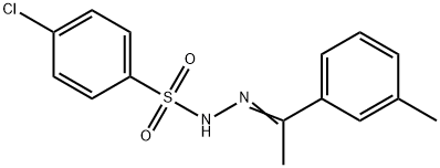 4-chloro-N-[(E)-1-(3-methylphenyl)ethylideneamino]benzenesulfonamide Struktur