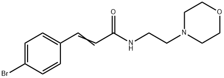 (E)-3-(4-bromophenyl)-N-(2-morpholin-4-ylethyl)prop-2-enamide Struktur