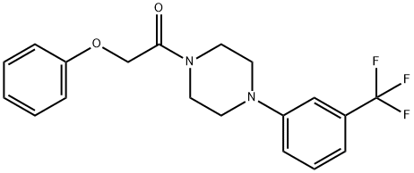 2-phenoxy-1-[4-[3-(trifluoromethyl)phenyl]piperazin-1-yl]ethanone Struktur