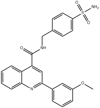 2-(3-methoxyphenyl)-N-[(4-sulfamoylphenyl)methyl]quinoline-4-carboxamide Struktur