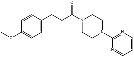 3-(4-methoxyphenyl)-1-(4-pyrimidin-2-ylpiperazin-1-yl)propan-1-one Struktur