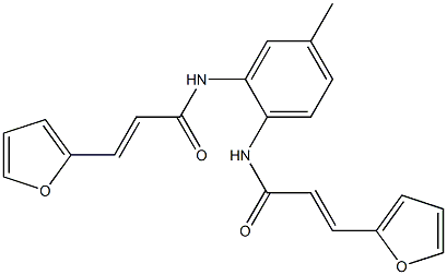 (E)-3-(furan-2-yl)-N-[2-[[(E)-3-(furan-2-yl)prop-2-enoyl]amino]-4-methylphenyl]prop-2-enamide Struktur