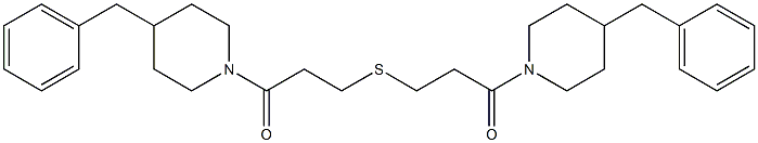 1-(4-benzylpiperidin-1-yl)-3-[3-(4-benzylpiperidin-1-yl)-3-oxopropyl]sulfanylpropan-1-one Struktur