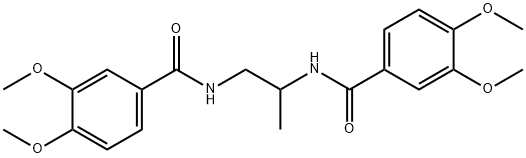 N-[2-[(3,4-dimethoxybenzoyl)amino]propyl]-3,4-dimethoxybenzamide Struktur