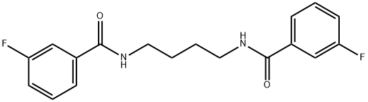 3-fluoro-N-[4-[(3-fluorobenzoyl)amino]butyl]benzamide Struktur