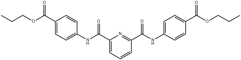 propyl 4-[[6-[(4-propoxycarbonylphenyl)carbamoyl]pyridine-2-carbonyl]amino]benzoate Struktur