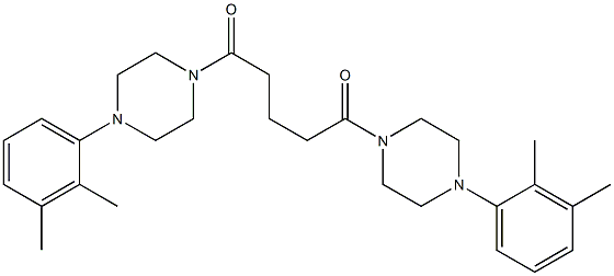 1,5-bis[4-(2,3-dimethylphenyl)piperazin-1-yl]pentane-1,5-dione Struktur