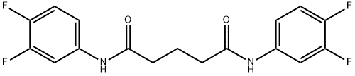 N,N'-bis(3,4-difluorophenyl)pentanediamide Struktur