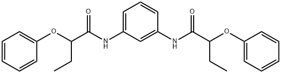 2-phenoxy-N-[3-(2-phenoxybutanoylamino)phenyl]butanamide Struktur