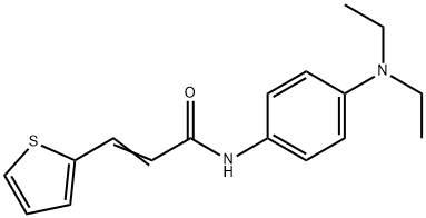 (E)-N-[4-(diethylamino)phenyl]-3-thiophen-2-ylprop-2-enamide Struktur