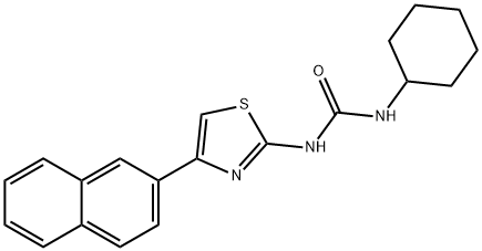 1-cyclohexyl-3-(4-naphthalen-2-yl-1,3-thiazol-2-yl)urea Struktur