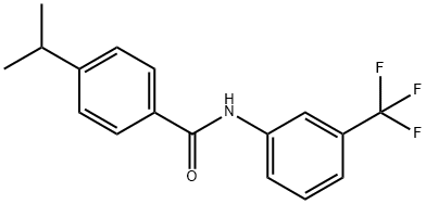 4-propan-2-yl-N-[3-(trifluoromethyl)phenyl]benzamide Struktur