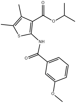 propan-2-yl 2-[(3-methoxybenzoyl)amino]-4,5-dimethylthiophene-3-carboxylate Struktur