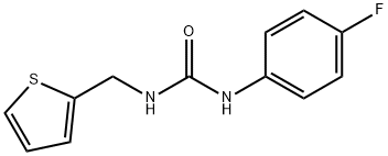 1-(4-fluorophenyl)-3-(thiophen-2-ylmethyl)urea Struktur