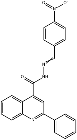 N-[(E)-(4-nitrophenyl)methylideneamino]-2-phenylquinoline-4-carboxamide Struktur