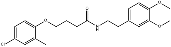 4-(4-chloro-2-methylphenoxy)-N-[2-(3,4-dimethoxyphenyl)ethyl]butanamide Struktur