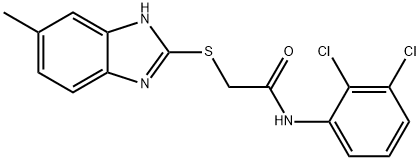 N-(2,3-dichlorophenyl)-2-[(6-methyl-1H-benzimidazol-2-yl)sulfanyl]acetamide Struktur