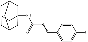 (E)-N-(1-adamantyl)-3-(4-fluorophenyl)prop-2-enamide Struktur