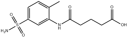 5-(2-methyl-5-sulfamoylanilino)-5-oxopentanoic acid Struktur