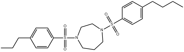 1-(4-butylphenyl)sulfonyl-4-(4-propylphenyl)sulfonyl-1,4-diazepane Struktur