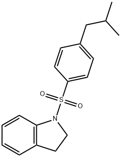 1-[4-(2-methylpropyl)phenyl]sulfonyl-2,3-dihydroindole Struktur